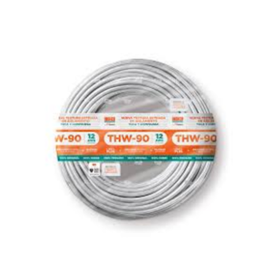 Cable thw-90 +plus 450/750 v 12 awg blanco 100m indeco