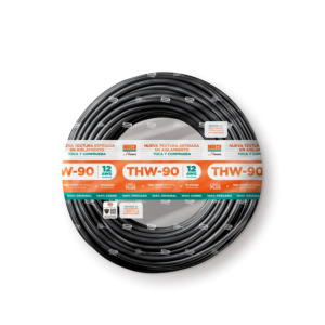 Cable thw-90 +plus 450/750 v 14 awg negro 100m indeco